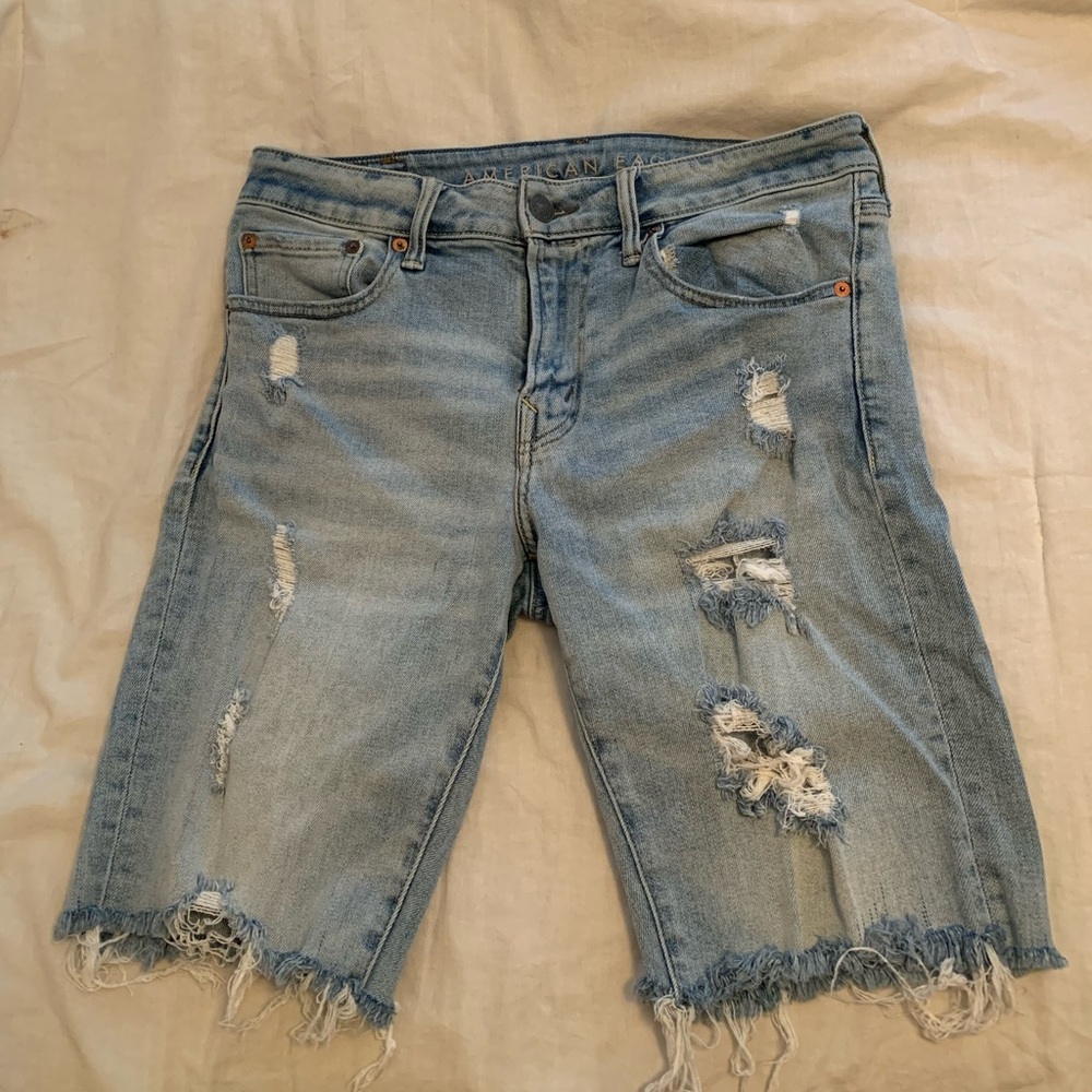 American Eagle Ripped jean shorts (size 32)
